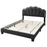 Bed With Floral Design Headboard And Built In LED Lighting