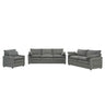 Modern Sofa Set With Double Layer Cushion And Side Storage Pockets