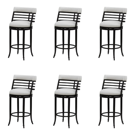 Telia - Upholstered Swivel Bar Height Barstool