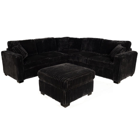 Modern Sectional Set With Cocktail Ottoman