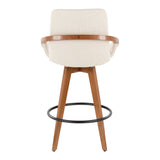 Cosmo - Fixed-Height Counter Stool - Walnut Bamboo Base