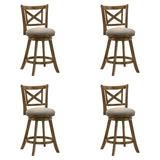 Kodi - Modern Farmhouse Swivel Wood Counter Height Kitchen Bar Stool