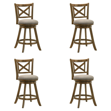 Kodi - Modern Farmhouse Swivel Wood Counter Height Kitchen Bar Stool