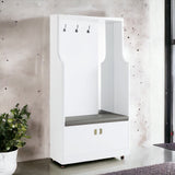 Buck II - High Gloss Hall Tree - White