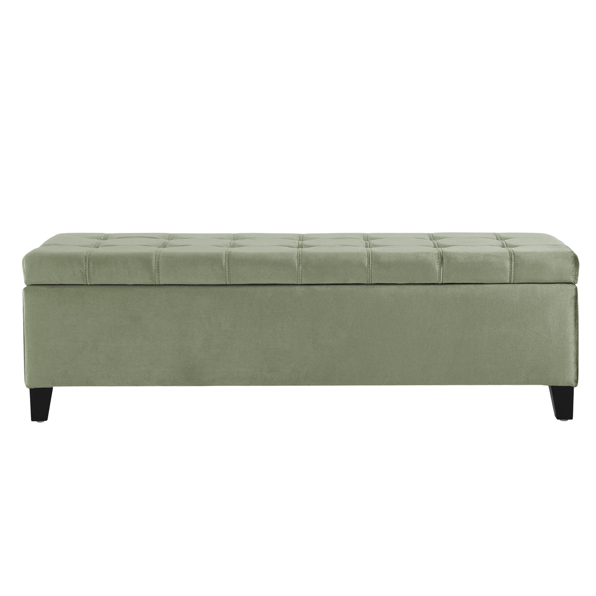 Wendover - Elegant Velvet Tufted Storage Bench With Lift-Up Top And Birch Wood Legs