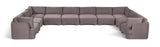 Hammond - Velvet Performance Fabric Upholstered 10 Piece Sectional