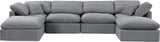 Indulge - Velvet 6 Piece Modular Double Chaise Sectional