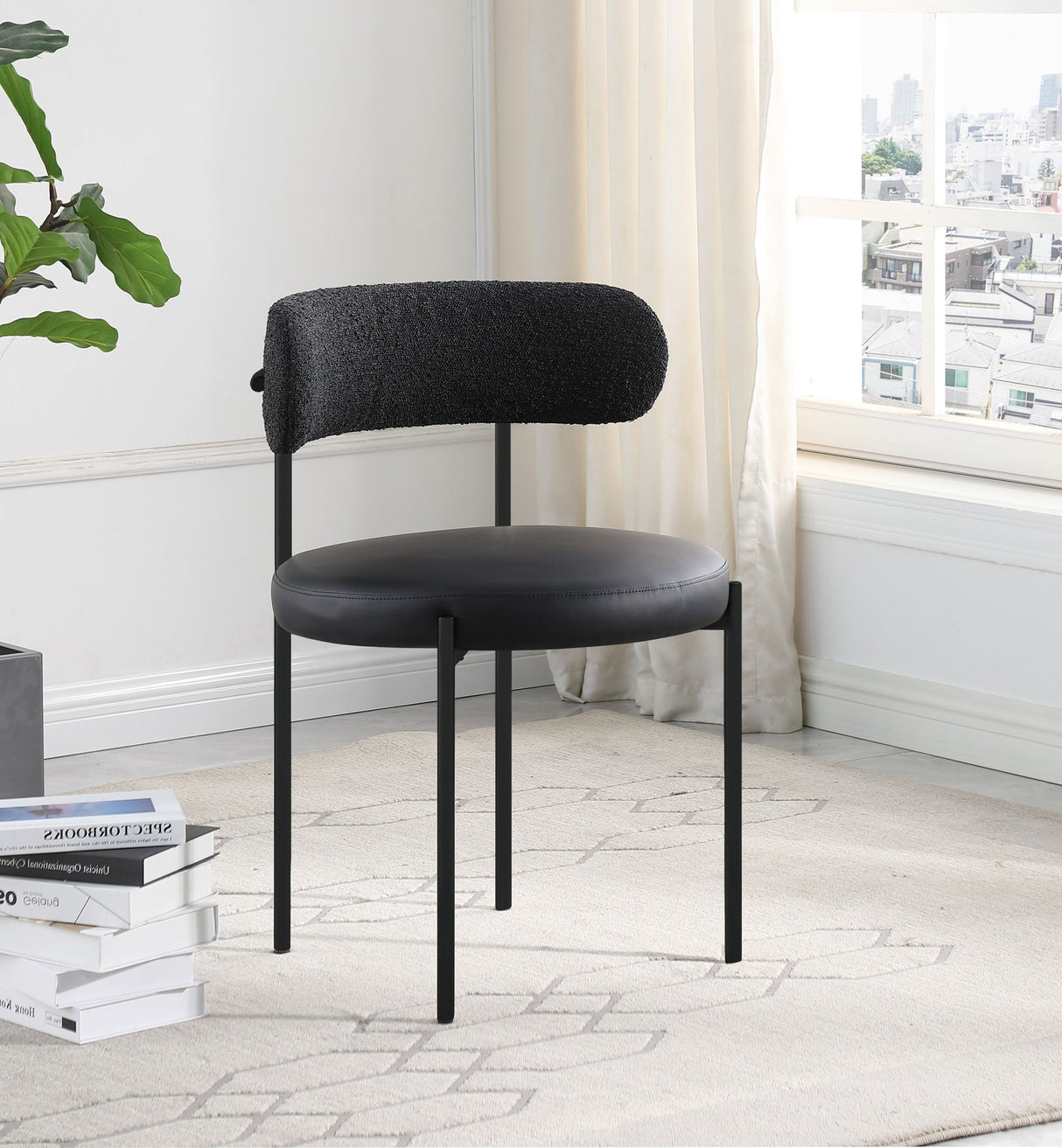 Beacon - Faux Leather Dining Chair With Black Legs (Set of 2)