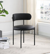 Beacon - Faux Leather Dining Chair With Black Legs (Set of 2)