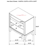 Menlo - 2 Drawer Nightstand - Pine Wood