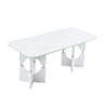 Modern Dining Table With Sleek Hollow-Out Frame And Accents