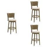 Winsley - Coastal Modern Swivel Wood Bar Height Kitchen Bar Stool