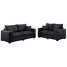 2 Piece Contemporary Style Sofa Set With Matching Pillows