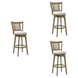 Isla - 26" Putty Brown Counter Height Rubberwood Swivel Barstool
