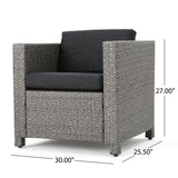 Stylish Outdoor Club Chair With Weather Resistant Cushions