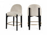 Torino - Counter Stool With Brushed Black Base