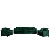 Elegant Corduroy Oversized Sectional Sofa Set With Deep Seats And Flexible Layout