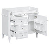 Bathroom Vanity With 2 Drawers And Tip-Out Drawer, Storage Cabinet