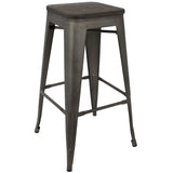 Oregon - Industrial Stackable Barstool (Set of 2)