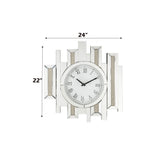 Ornat - 22" Wall Clock - Faux Square Diamonds