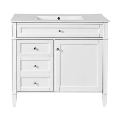 Bathroom Vanity With Top Sink, 2 Drawers And Tip Out Drawer
