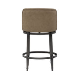 Eunice - Faux Leather Upholstered Swivel Counter Height Barstool