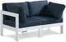 Nizuc - Outdoor Patio 2 Seat Modular Sofa With White Frame