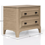 2 Drawer Nightstand - Sand