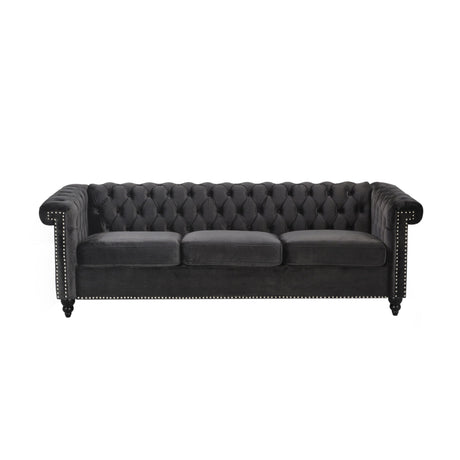 Chesterfield Style 3 Seater Sofa With Deep Button Tufting
