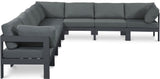 Nizuc - Outdoor Patio 8 Piece Modular Sectional With Gray Frame