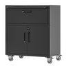 Sturdy And Durable Metal Tool Cabinet For Garage With Wheels Mobile Heavy Duty Storage Cabinet With 1 Drawer And 2 Locking Doors