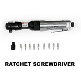 71 Piece Air Tool And Accessories Kit, Impact Wrench, Air Ratchet, Die Grinder, Aire Hammer, Hose Fittings, Storage Case - Black / Silver