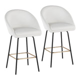 Matisse - Fixed-Height Counter Stool (Set of 2) - Black Metal