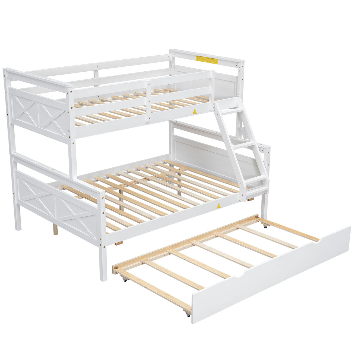 Bunk Bed With Ladder And Safety Guardrail