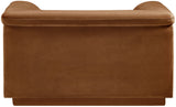 Cascade - Velvet Chair - Saddle