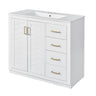 Bathroom Vanity With Sink Combo, Storage Cabinet, Freestanding Set With 3 Drawers & Soft Closing Doors