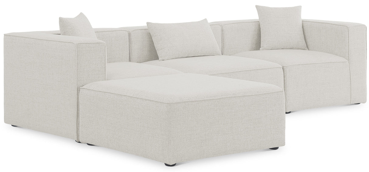 Cube - Linen 4 Piece Modular Sectional With Chaise