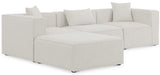 Cube - Linen 4 Piece Modular Sectional With Chaise