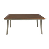 Outdoor Dining Table With Eucalyptus Wood Topped - Silver