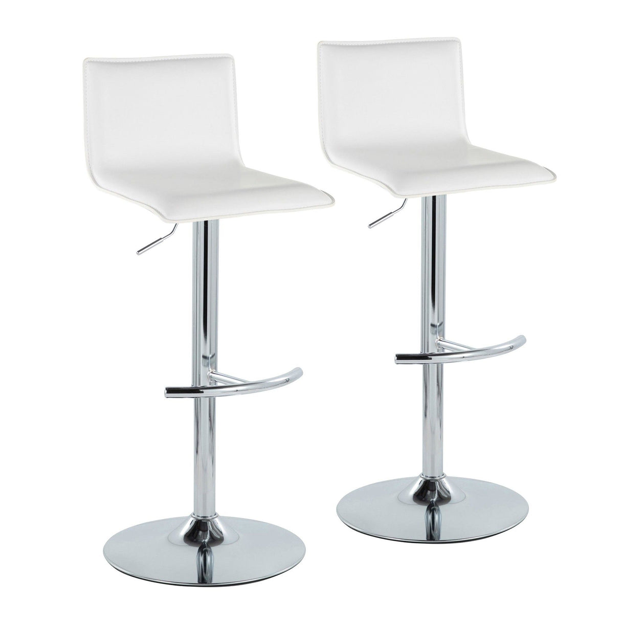 Mara - Adjustable Barstool (Set of 2) - Chrome Metal