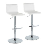 Mara - Adjustable Barstool (Set of 2) - Chrome Metal