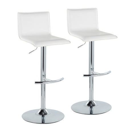 Mara - Adjustable Barstool (Set of 2) - Chrome Metal
