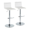 Mara - Adjustable Barstool (Set of 2) - Chrome Metal