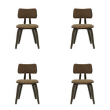 Jaguar - Curved Back Wood Dining Chair With Faux Leather Seat