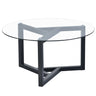 Round Glass Coffee Table Modern Cocktail Table