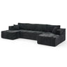 U - Shaped Sectional Sofa, Cup Holders & Side Pockets For Living Room