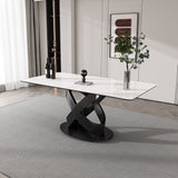 Rectangular Dining Table - Black / White