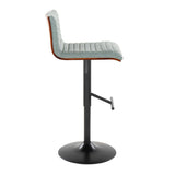 Mason - Adjustable Barstool With Swivel - Black Metal (Set of 2)