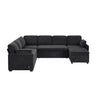 Convertible U-Shaped Sectional Sofa Bed With Reversible Chaise