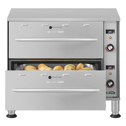 Two-Drawer Commercial Free Standing Warming Drawers in Stainless-Steel (KM-WD-M2)